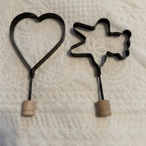 Steel Pancake / Egg Rings / Cookie Cutter Molds bear and heart